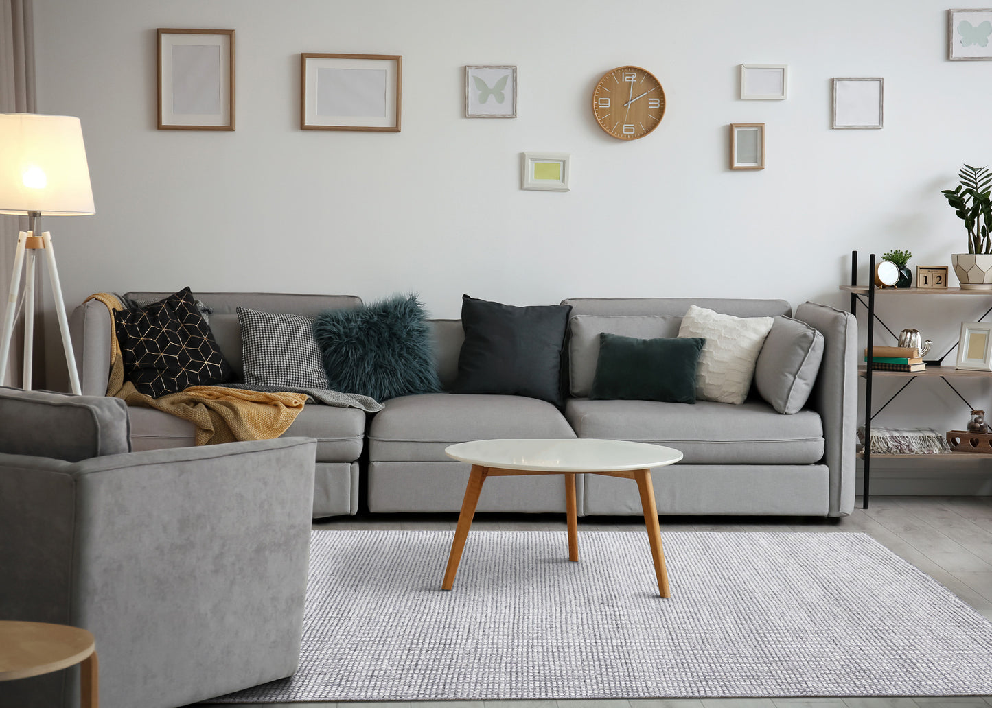 Contemporary Spots Cream Area Rug