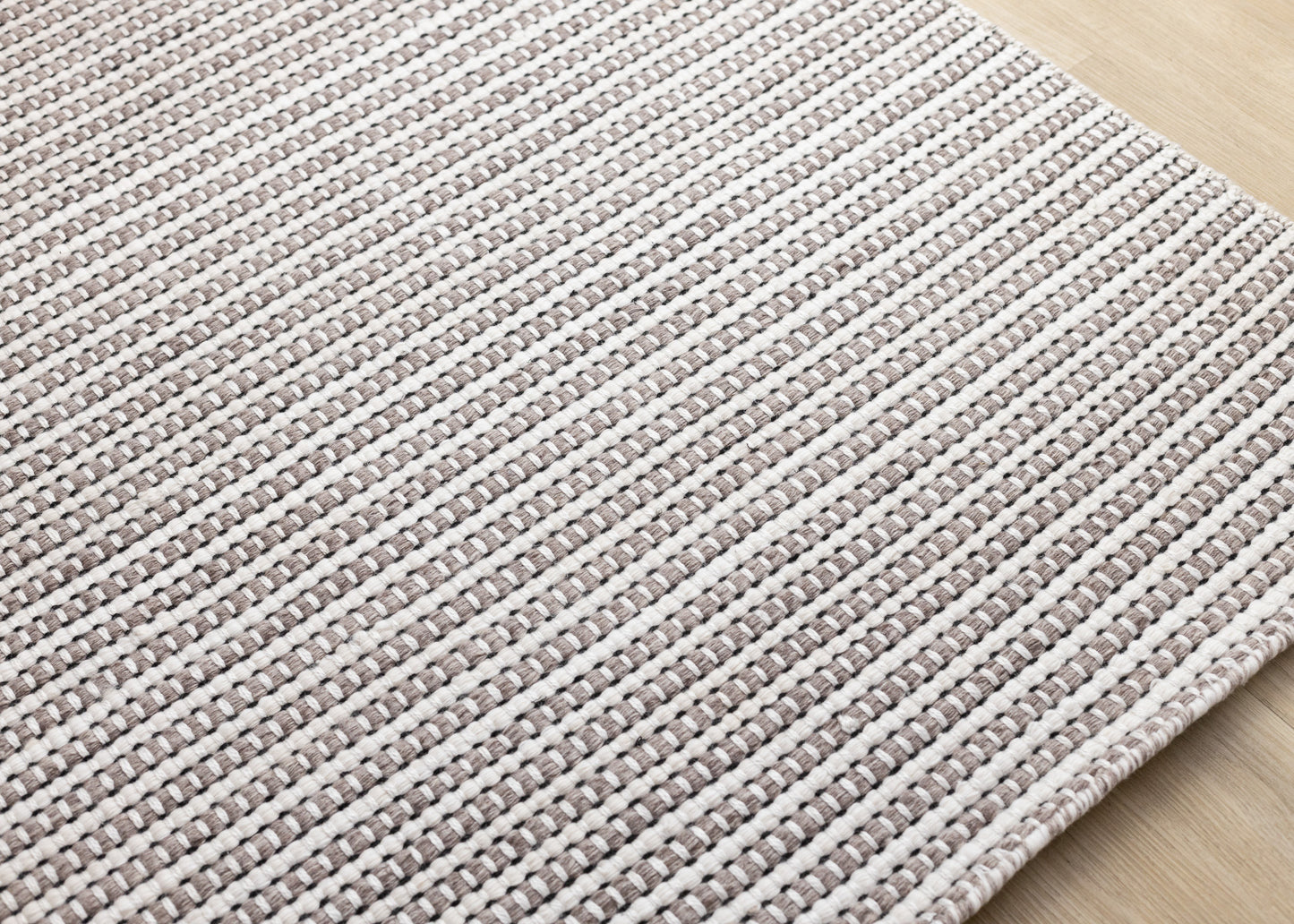Contemporary Stripes White Area Rug