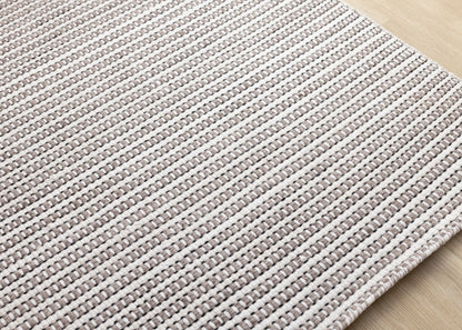 Contemporary Stripes White Area Rug