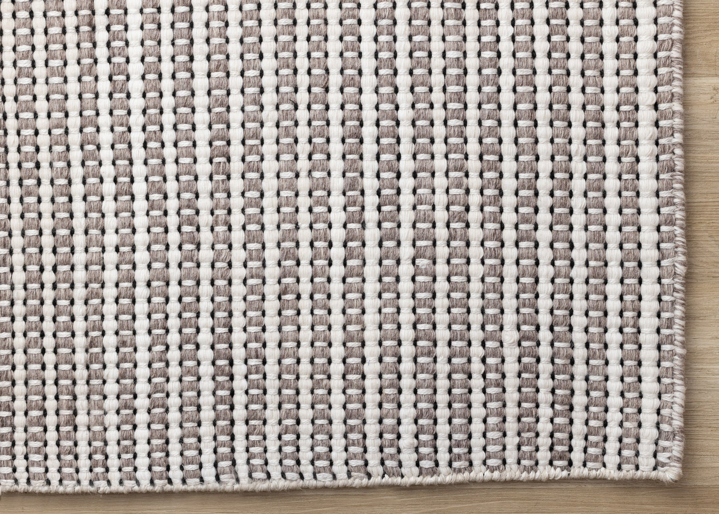 Contemporary Stripes White Area Rug