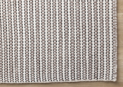 Contemporary Stripes White Area Rug