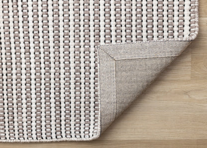 Contemporary Stripes White Area Rug