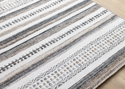 Tribal Southwestern White Area Rug