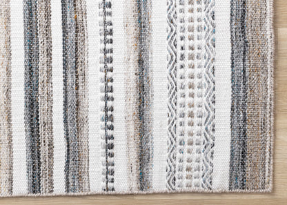 Tribal Southwestern White Area Rug