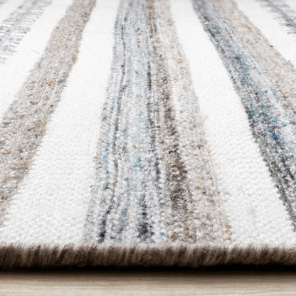 Tribal Southwestern White Area Rug