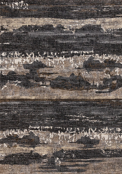 Contemporary Distressed Organic Grey Area Rug