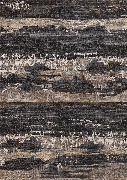 Contemporary Distressed Organic Grey Area Rug