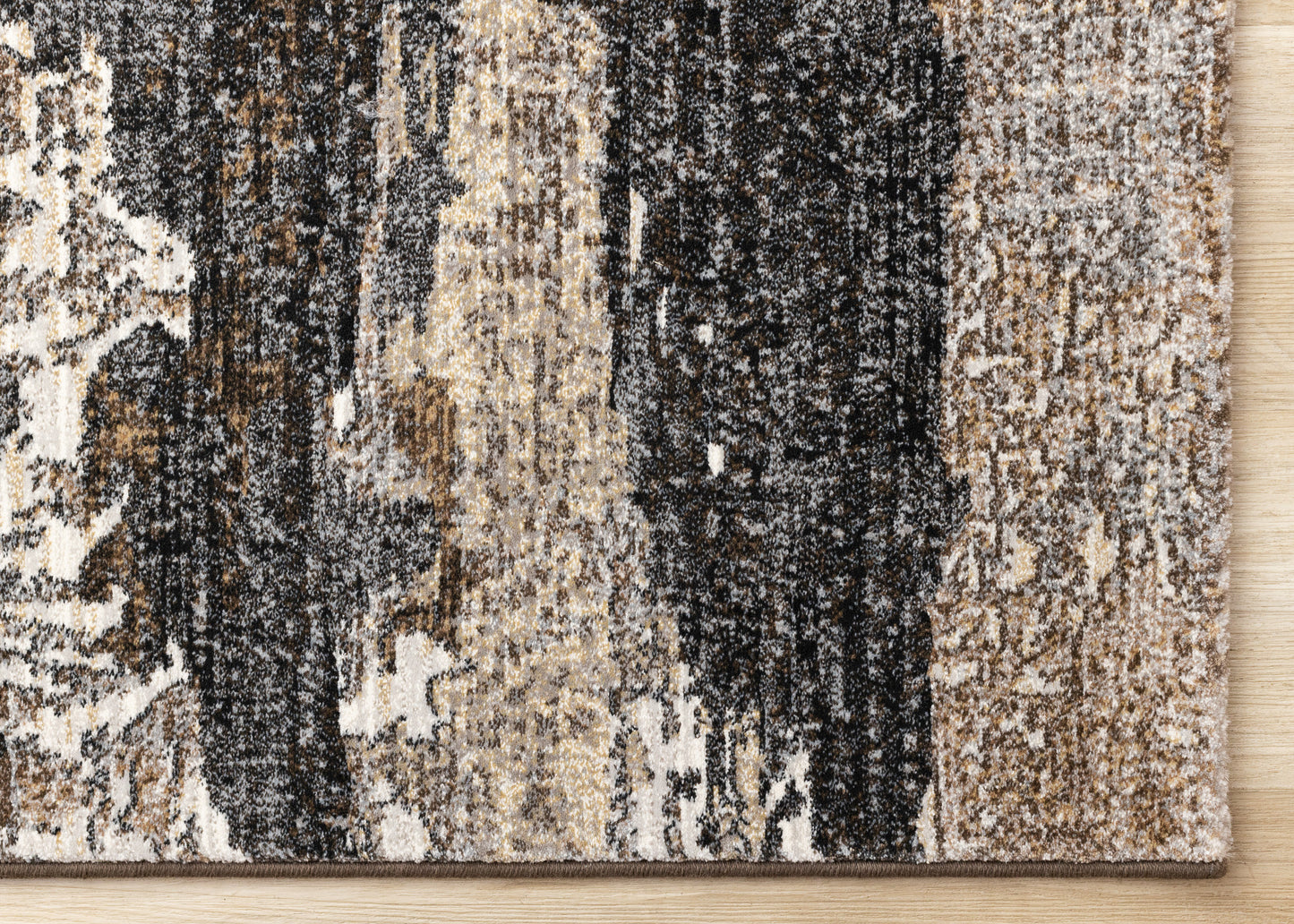 Contemporary Distressed Organic Grey Area Rug