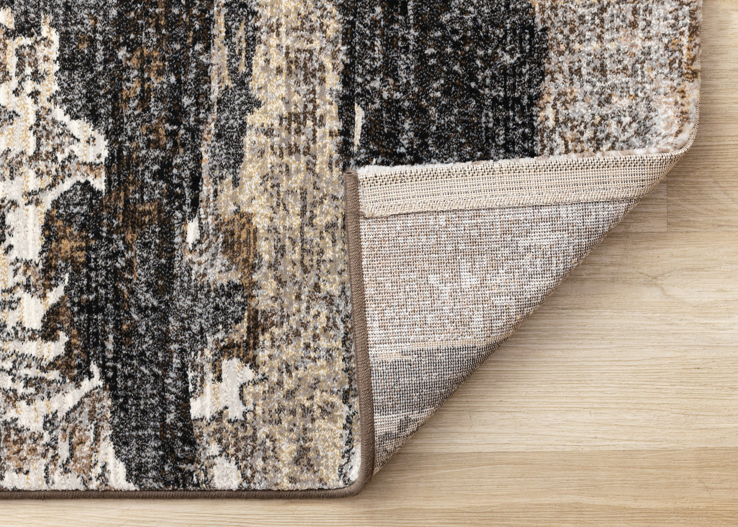 Contemporary Distressed Organic Grey Area Rug