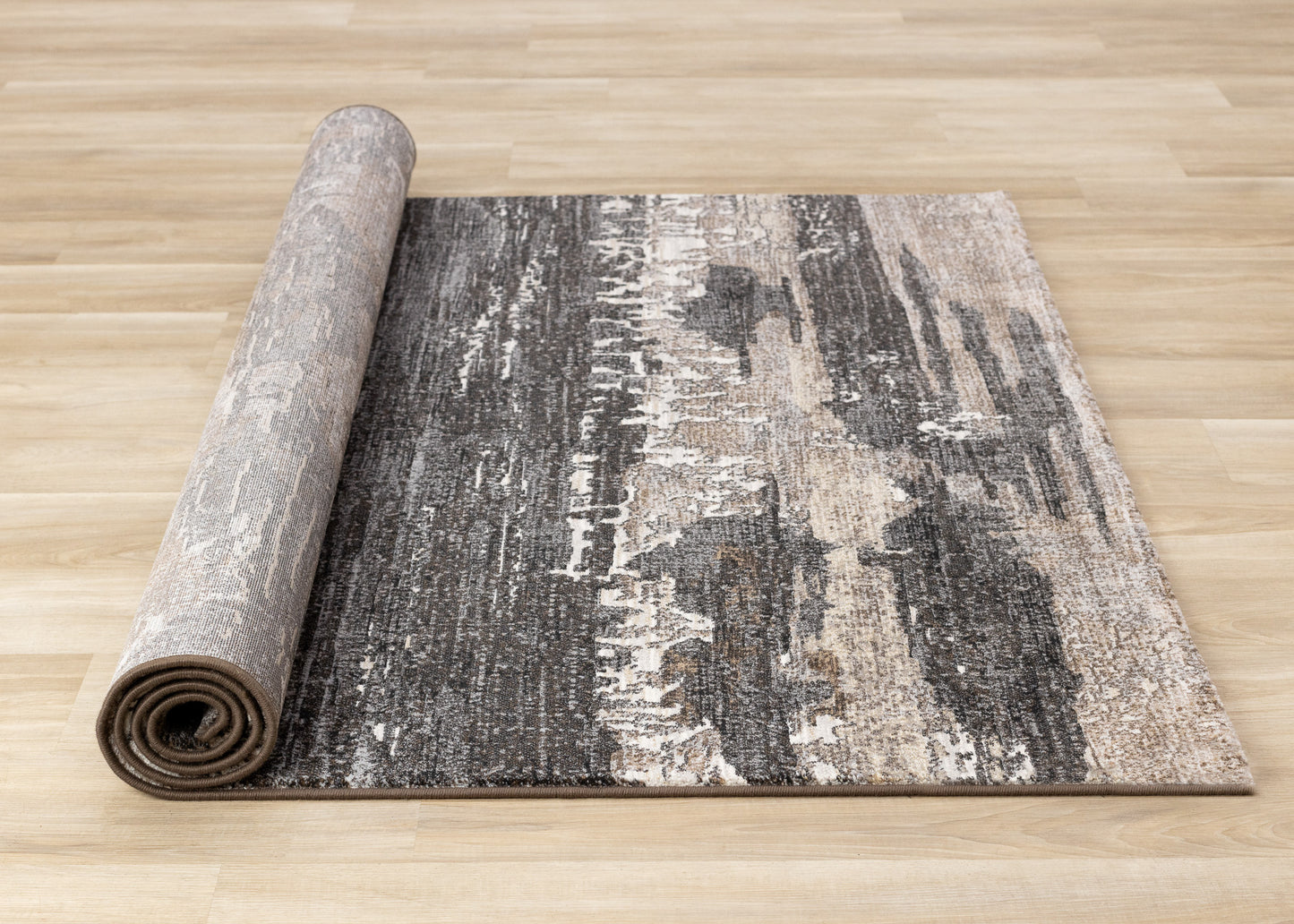 Contemporary Distressed Organic Grey Area Rug