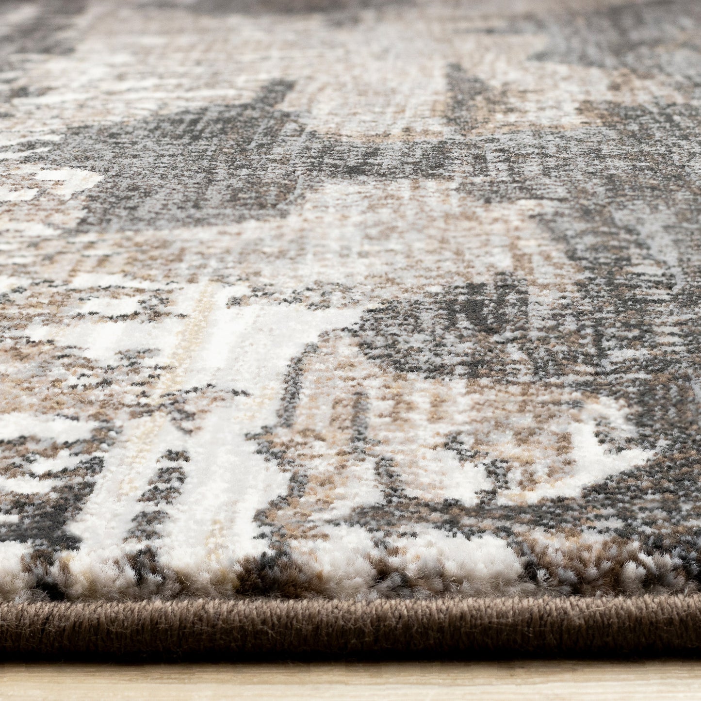 Contemporary Distressed Organic Grey Area Rug