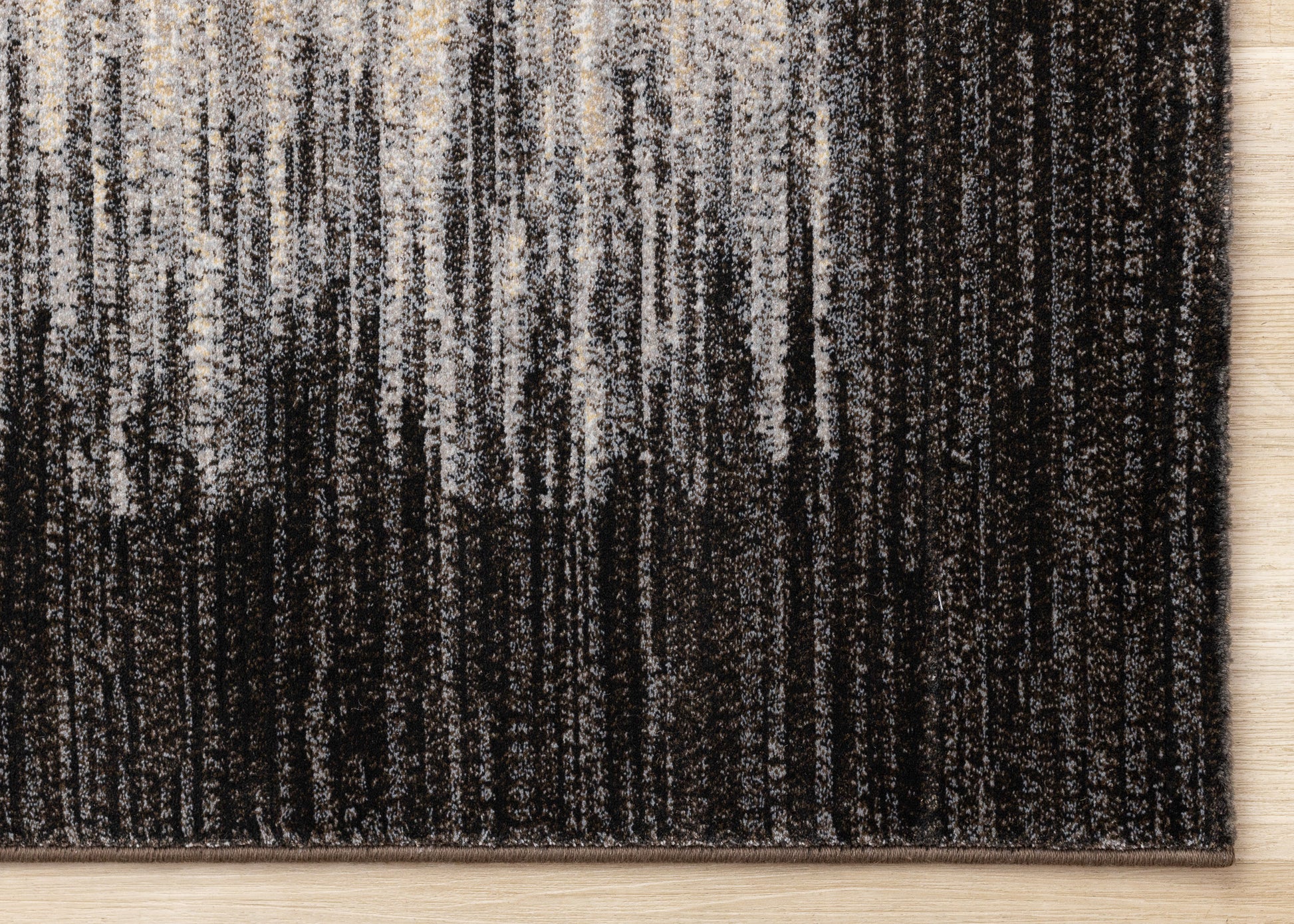 Contemporary Border Distressed Black Area Rug-5