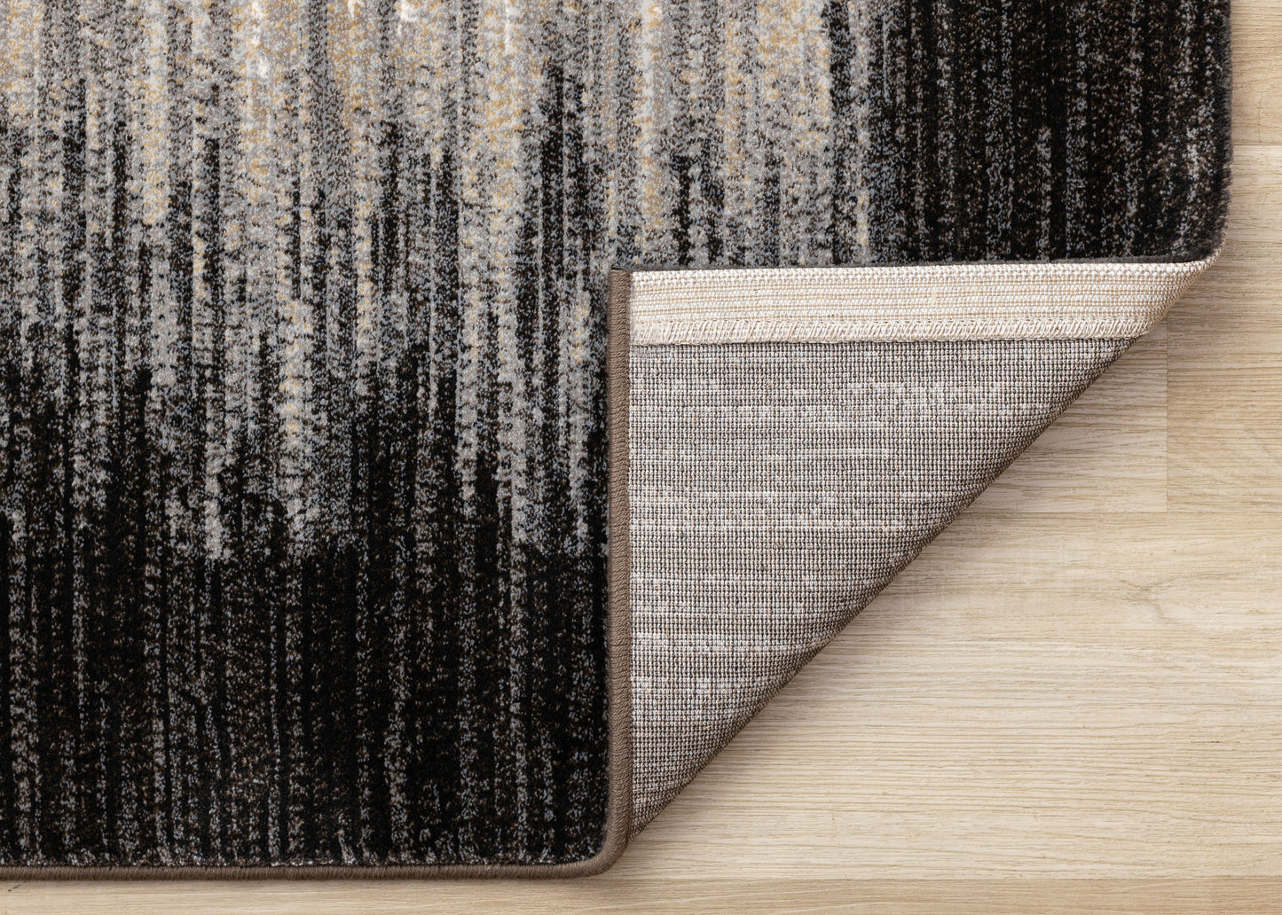 Contemporary Border Distressed Black Area Rug-6