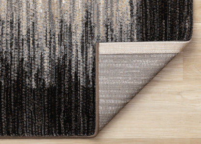 Contemporary Border Distressed Black Area Rug-6
