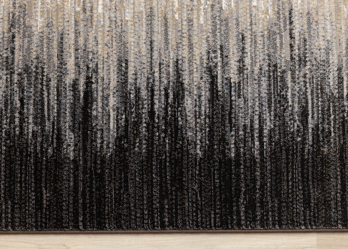 Contemporary Border Distressed Black Area Rug-8