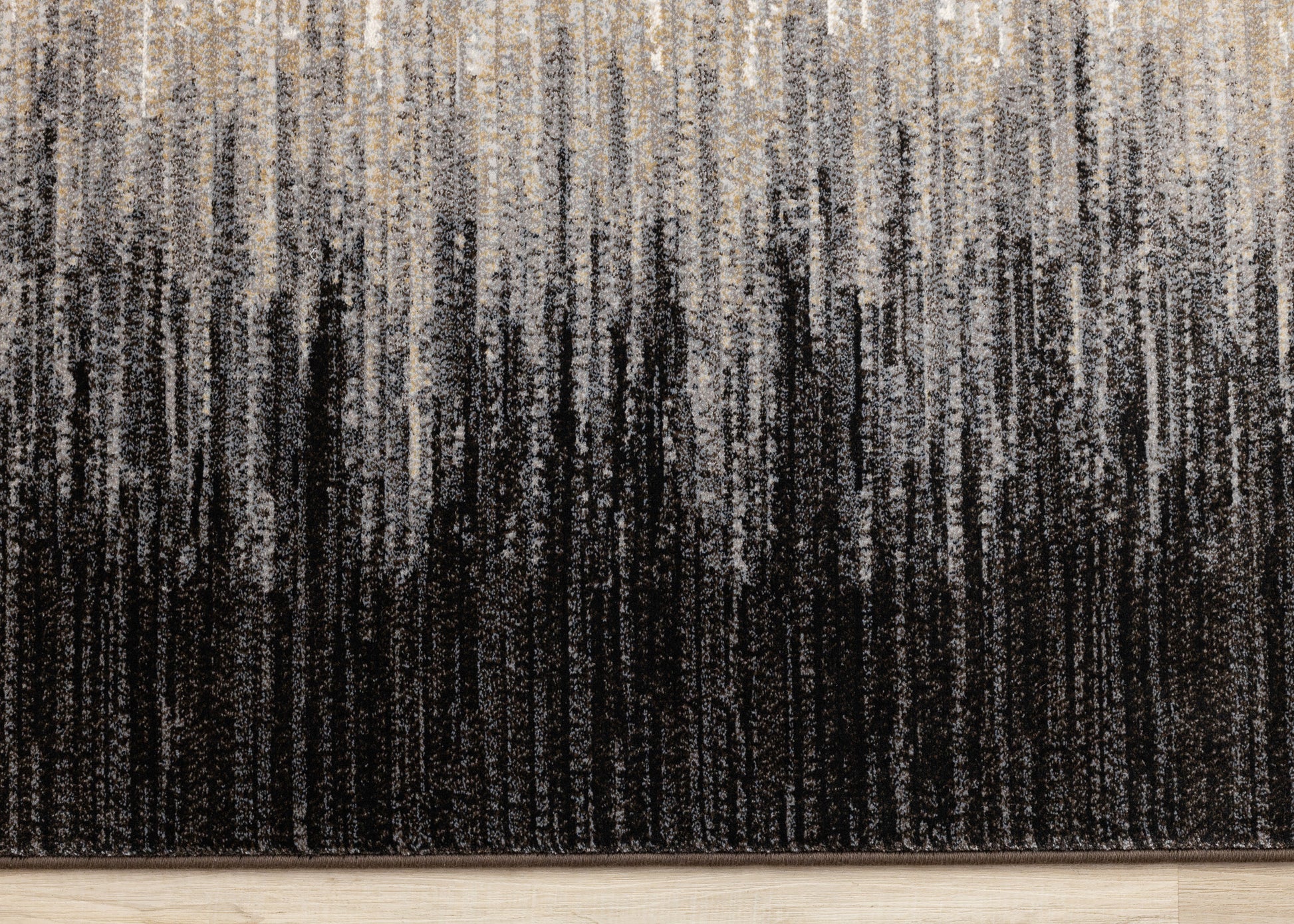 Contemporary Border Distressed Black Area Rug-8