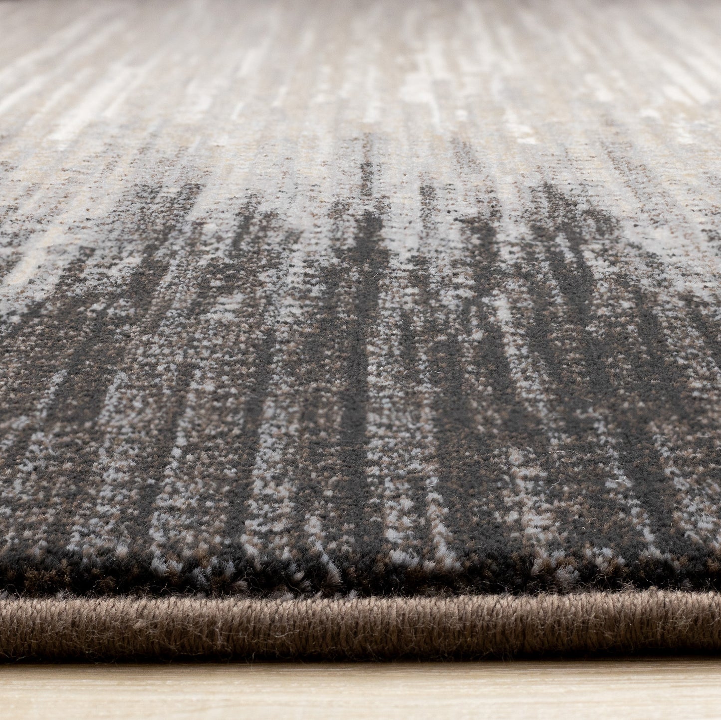Contemporary Border Distressed Black Area Rug-9