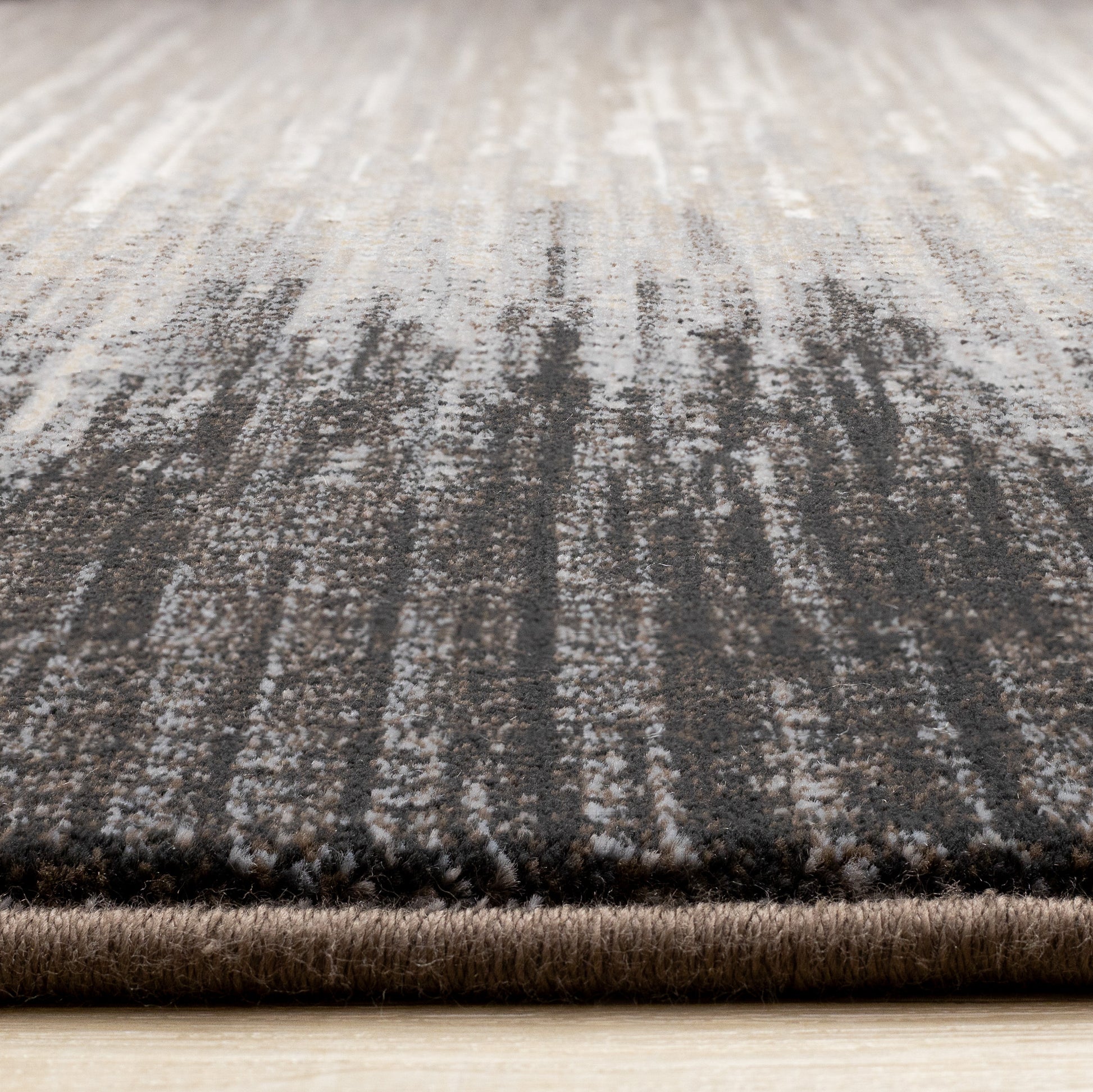 Contemporary Border Distressed Black Area Rug-9