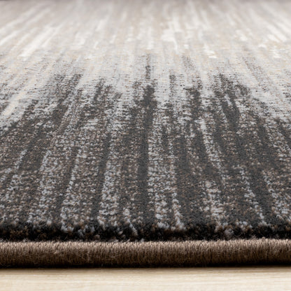 Contemporary Border Distressed Black Area Rug-9