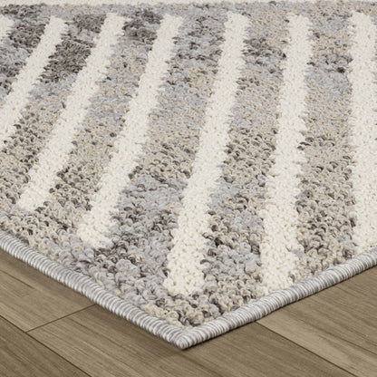 Arlo Geometric Contemporary Grey and Beige Indoor Rug