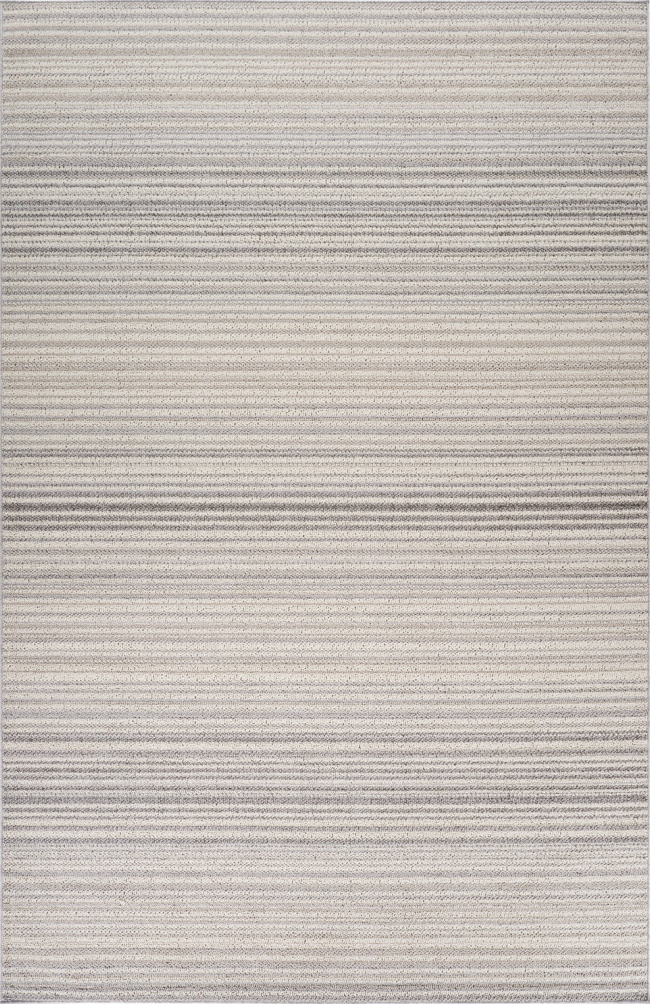 Sena Striped Contemporary Grey and Beige Indoor Rug