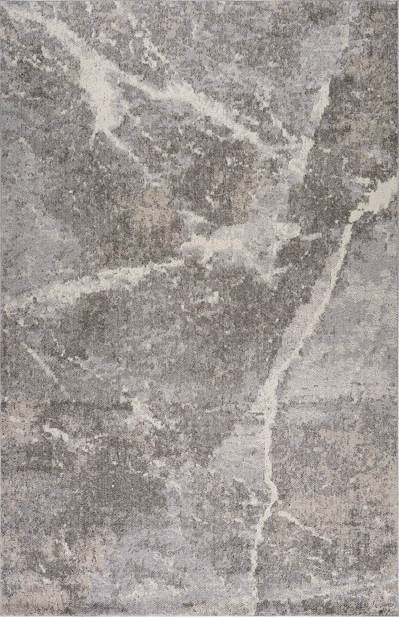 Marwa Marble Contemporary Grey and Beige Indoor Rug