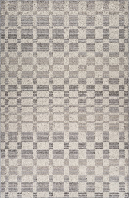 Kashi Geometric Contemporary Grey and Beige Indoor Rug