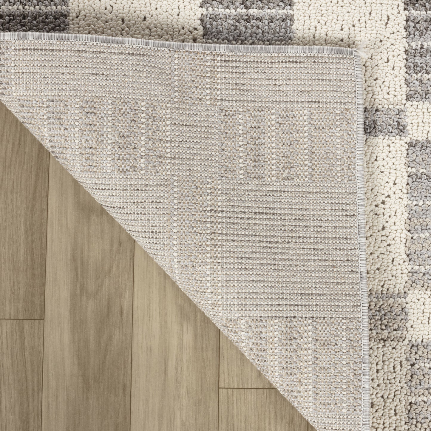 Kashi Geometric Contemporary Grey and Beige Indoor Rug