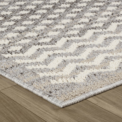 Samir Ombre Contemporary Grey and Beige Indoor Rug