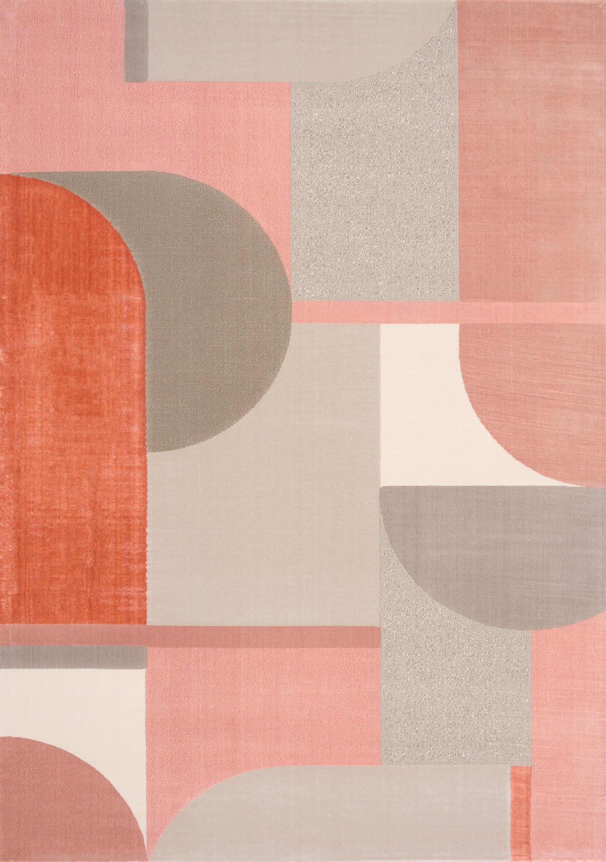 Modern Geometric Pink Area Rug-1