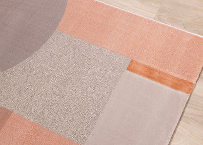 Modern Geometric Pink Area Rug-4