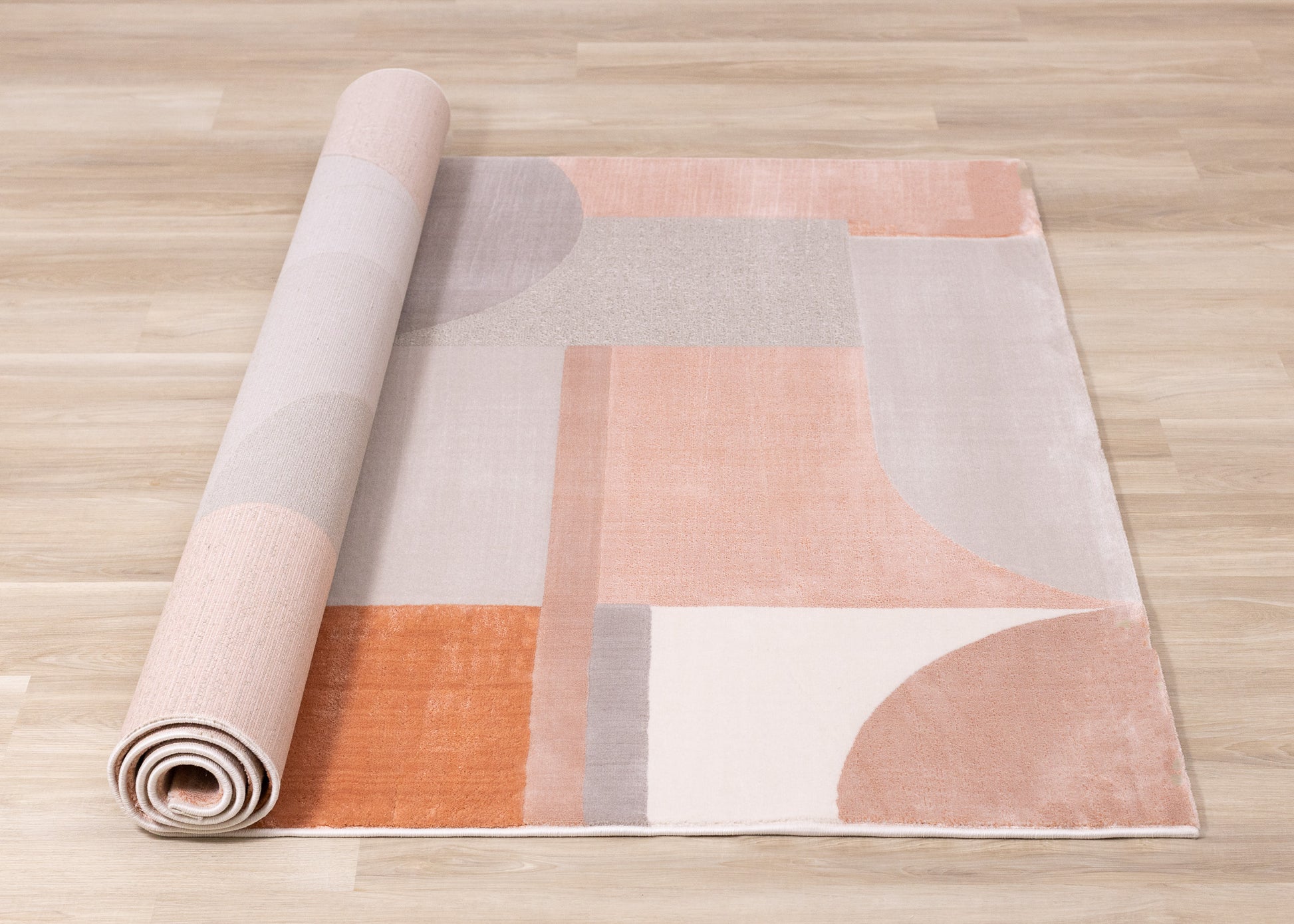 Modern Geometric Pink Area Rug-7