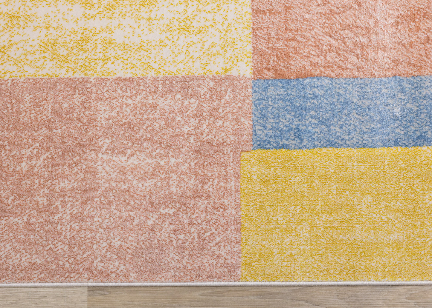 Contemporary Geometric Yellow Area Rug