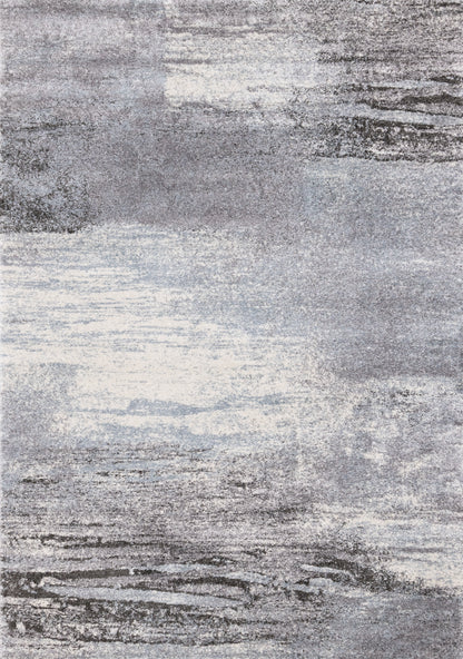 Contemporary Distressed Blue Area Rug