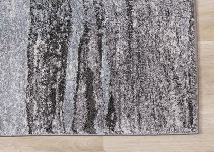 Contemporary Distressed Blue Area Rug