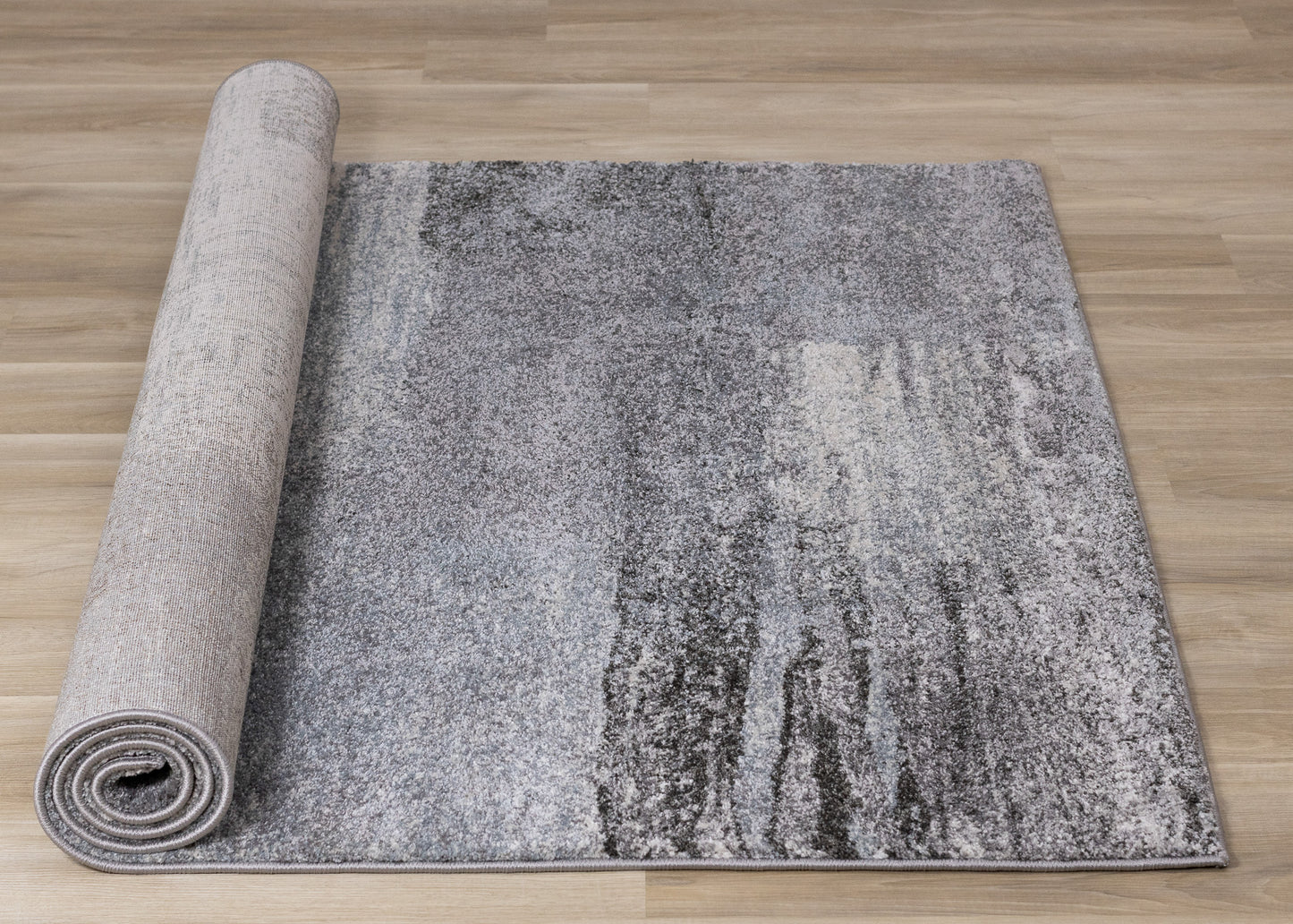 Contemporary Distressed Blue Area Rug