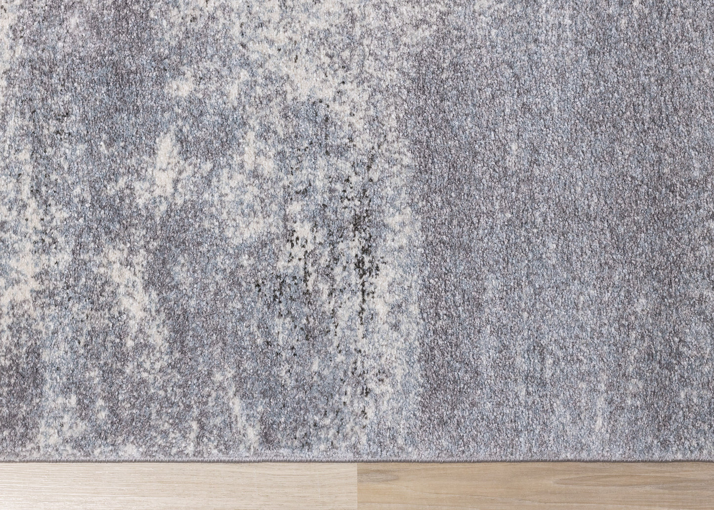 Contemporary Distressed Blue Area Rug