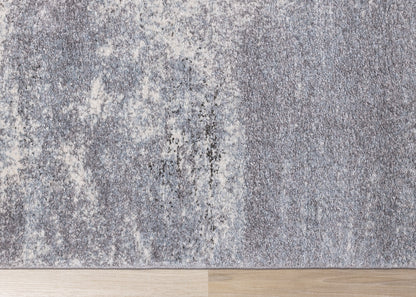 Contemporary Distressed Blue Area Rug