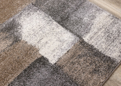Contemporary Geometric Blue Area Rug-4