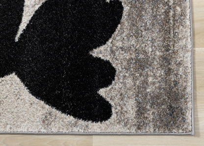 Contemporary Botanical Blue Area Rug-4