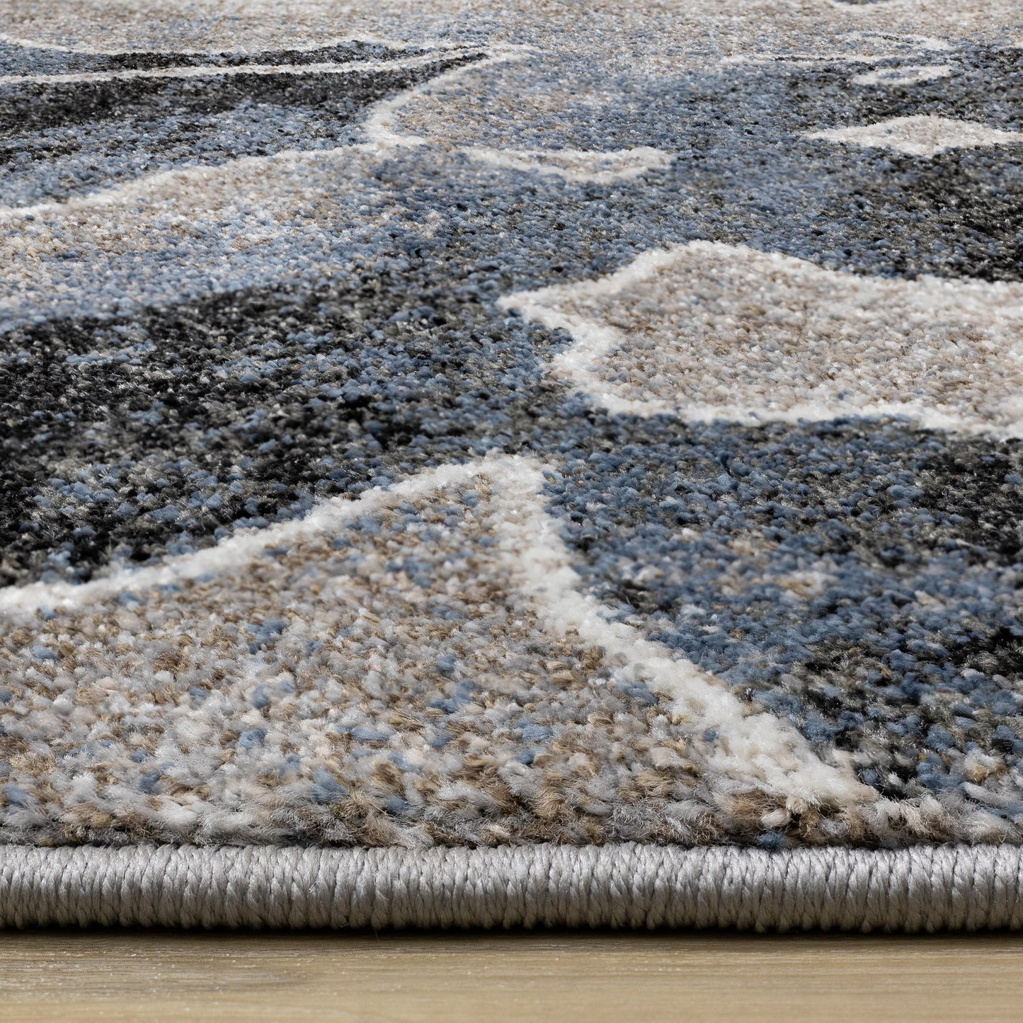 Contemporary Botanical Blue Area Rug-8