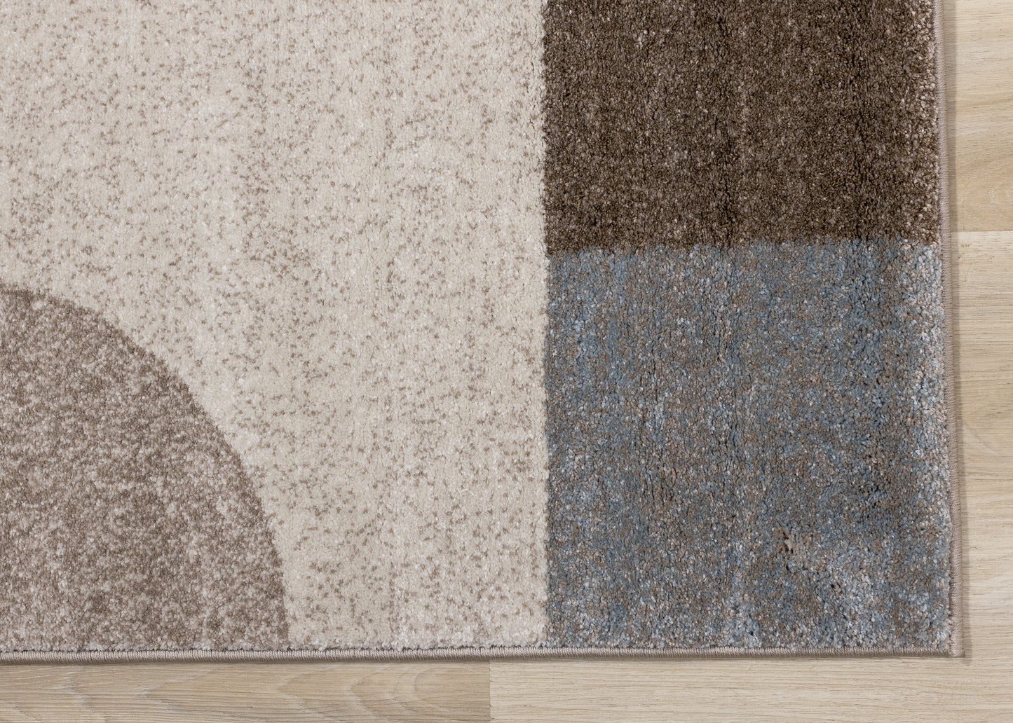 Contemporary Geometric Cream Area Rug-5