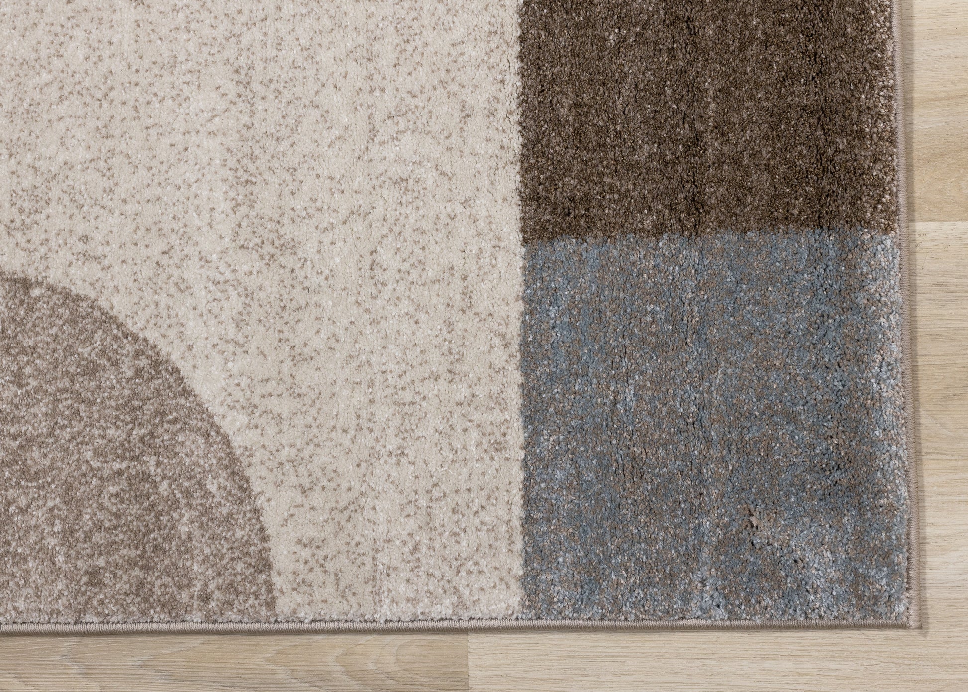 Contemporary Geometric Cream Area Rug-5