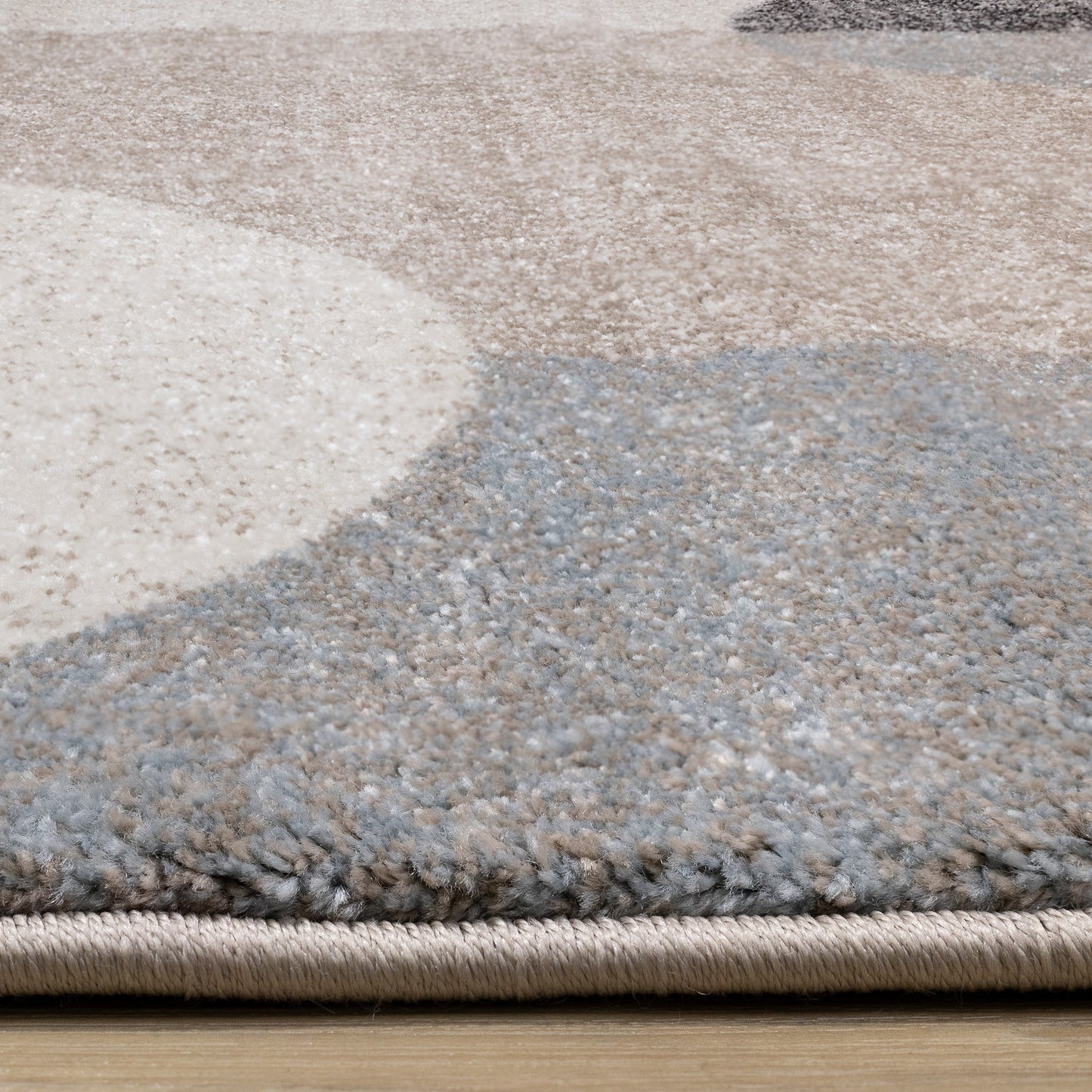 Contemporary Geometric Cream Area Rug-9