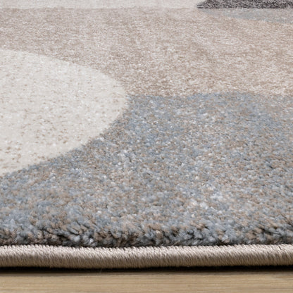 Contemporary Geometric Cream Area Rug-9