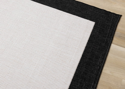 Contemporary Border Black Area Rug-4