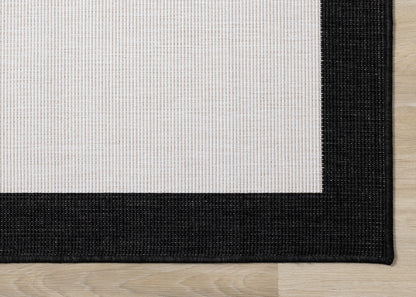 Contemporary Border Black Area Rug-5