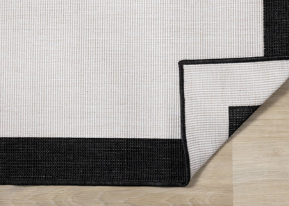 Contemporary Border Black Area Rug-6