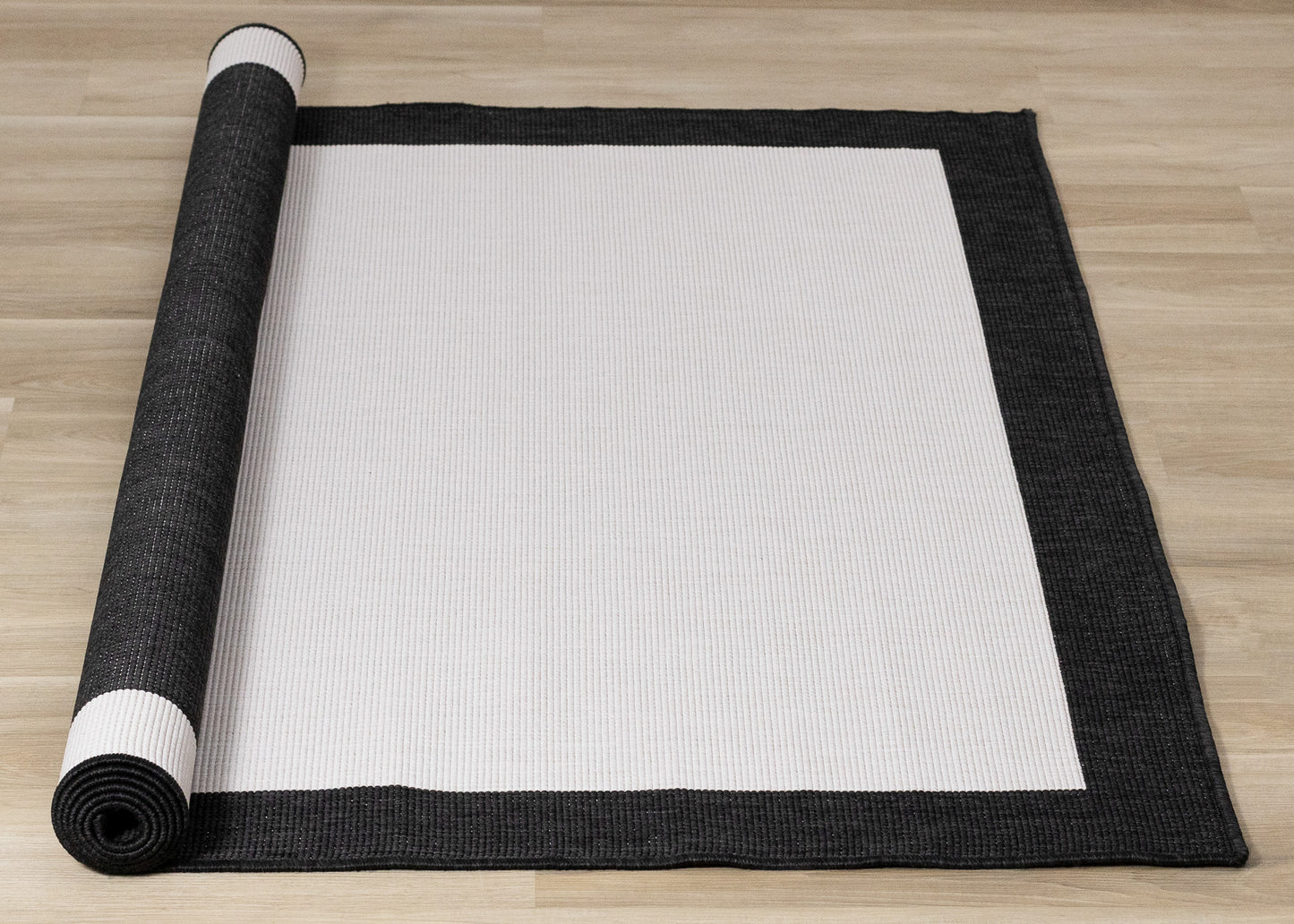 Contemporary Border Black Area Rug-7
