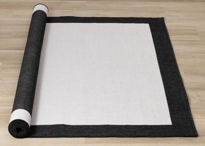 Contemporary Border Black Area Rug-7